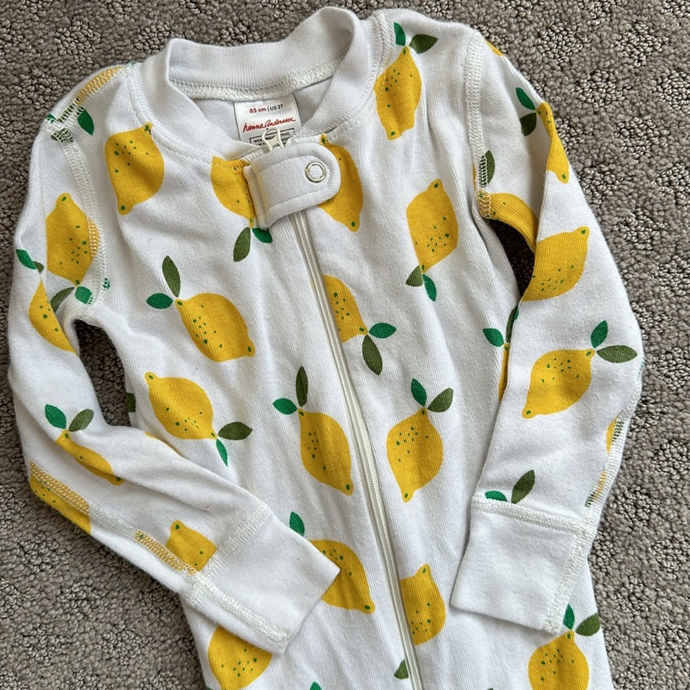 Hanna Anderson Lemon Baby Zipper Size 2T